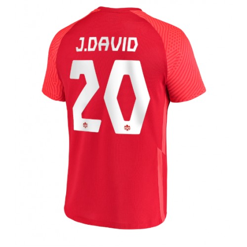 Canada Jonathan David #20 Replica Home Shirt World Cup 2022 Short Sleeve